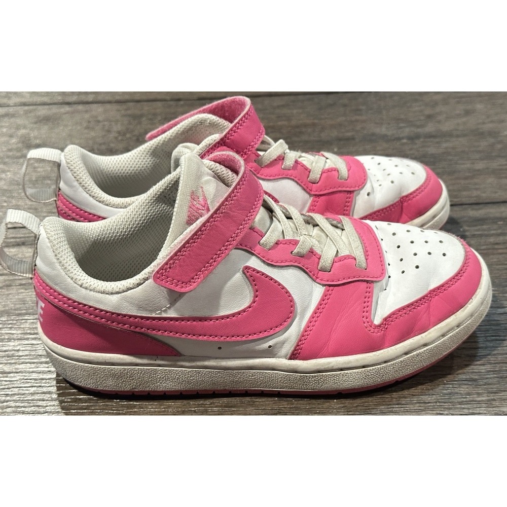 nike court borough low recraft pink little kids sz 1Y sneakers shoes
